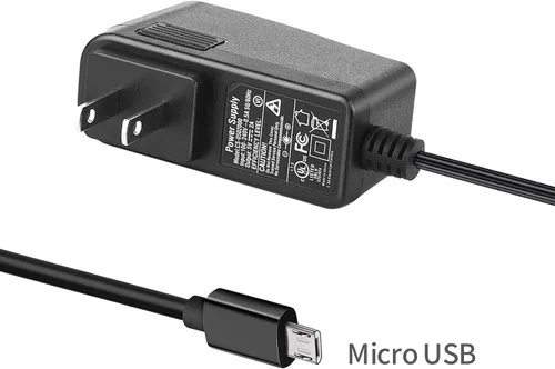 Vista 6 de Cargador de pared micro USB de 5V 2A, adaptador de fuente de alimentación micro USB AC/DC 5V para Raspberry Pi Zero, Kindle Paperwhite, Echo Dot