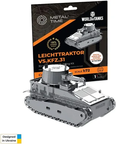 Vista 8 de METAL-TIME Modelo LEICHTTRAKTOR VS.KFZ.31, rompecabezas 3D para adultos o adolescentes, kit de modelo de rompecabezas de metal DIY, rompecabezas