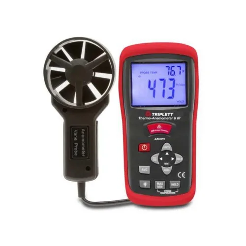 Vista 10 de Triplett CFM100 CFM/CMM Flujo de aire, velocidad y temperatura Termo-anemómetro