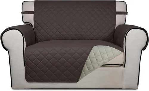 Vista 199 de PureFit - Funda de sofá acolchada reversible, protector de muebles impermeable, funda de sofá lavable con espuma antideslizante y correas elásticas