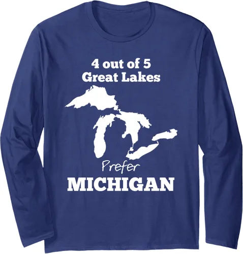 Vista 6 de 4 fuera de 5 grandes lagos prefieren Michigan cerveza camisa, Negro