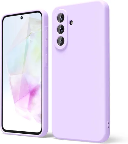 Vista 291 de oakxco Funda para teléfono Samsung Galaxy A12 con agarre de silicona líquida, linda delgada fina suave cubierta de gel de goma TPU lisa para mujeres