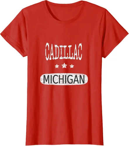Vista 82 de Vintage Cadillac Michigan Camiseta