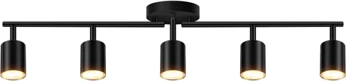 Vista 11 de Accesorios de iluminación de pista de techo negro, accesorio de iluminación de cocina, kit de luz de pista de 4 luces de 30", luces de techo LED