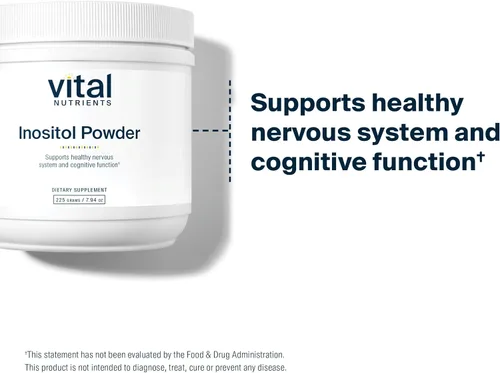 Vista 6 de Vital Nutrients Polvo de inositol Myo inositol para apoyar la energía, el metabolismo y la función ovárica* Suplemento vegano Sin gluten