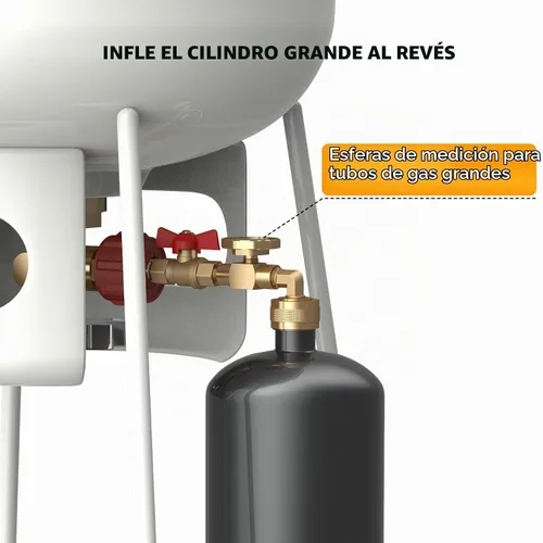 Vista 6 de Adaptador de codo de repuesto de propano QCC1 de 1 a 20 libras, adaptador de codo de repuesto de propano con medidor y válvula de control