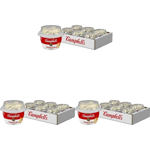 Vista 10 de Campbell's Sopa para sorber, sopa de pollo con pasta en forma de estrella, taza para microondas de 10.75 oz