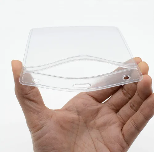Vista 4 de WTQ - Paquete de 50 soportes impermeables para tarjetas de identificación (se ajusta a insertos de 4 x 4 pulgadas), vertical, soporte