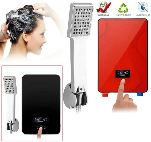 Vista 6 de Calentador de agua eléctrico sin tanque Máquina de calentamiento de agua instantáneo Calentador de agua sin tanque eléctrico para baño ducha 6500 W