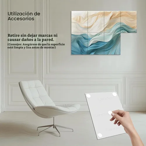 Vista 5 de JaneTech 8 paquetes de paneles acústicos para pared de 48x32 pulgadas Paneles acústicos artísticos decorativos para amortiguación de sonido