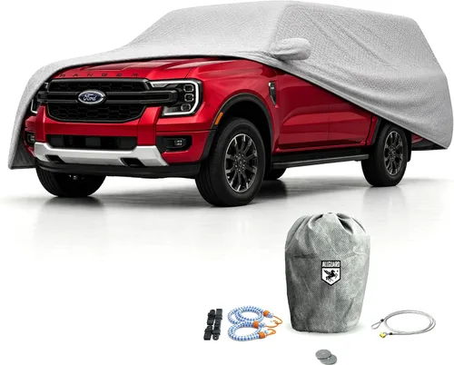 Vista 7 de CarCovers - Funda para camioneta para interiores resistente a los arañazos compatible con GMC 1982-1990 S-15 Extended Cab, material satinado negro