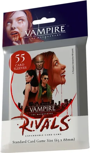 Vista 2 de Renegade Game Studios Vampire: The Masquerade Rivals Library - Fundas para cartas, 55 fundas para cartas, juego de cartas estándar
