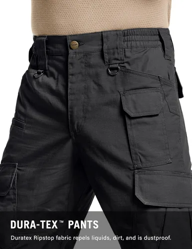 Vista 8 de CQR - Pantalones tácticos tipo cargo para hombre, tejido ripstop, resistentes al agua, ligeros, para uso diario, trabajo, senderismo o exteriores