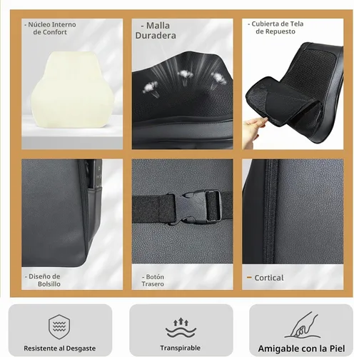 Vista 6 de Joyset Masajeador de espalda con calor, cojín de silla Shiatsu para la espalda baja Upper & Lower Back 2-Level Heat, 16 Nodes Bidirectional Deep