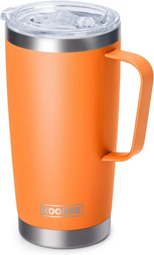 Vista 35 de koodee Vaso Tumbler Delgado de Acero Inoxidable de 20 oz con Aislamiento de Doble Pared, Vaso Tumbler Delgado para Agua para Café, Té (Azul Bebé)