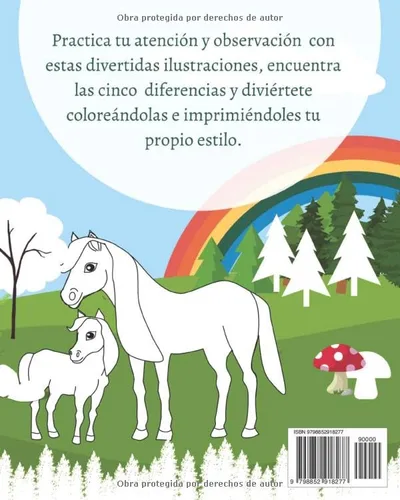 Vista 2 de Libro para colorear animales tiernos 3 Encuentra las diferencias (Spanish Edition)