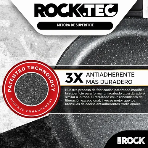 Vista 2 de THE ROCK SOHO - Sartén antiadherente de 11 pulgadas, no se pega, nunca se deforma, dura más tiempo, sartén saludable con mango resistente al calor