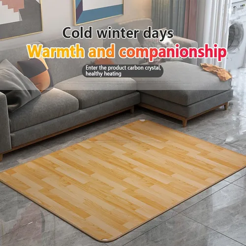 Vista 3 de Adjustable Electric Heating Carpet PVC Floor Leather Heated Area Rug 3 Seconds Rapid Heating Indoor Living Room Heated Carpet,A-80x200cm
