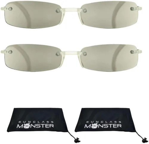 Vista 15 de proSPORT 2 pares de lentes de sol de lectura tintados, sin montura para hombres y mujeres