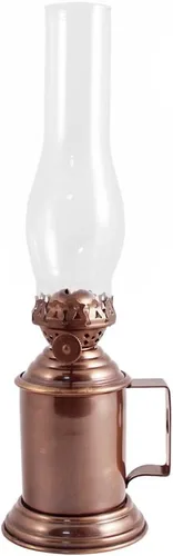 Vista 5 de Vermont Lanterns Lámpara de aceite de taza de taberna de latón - Farol de pared (latón 9.5 pulgadas)