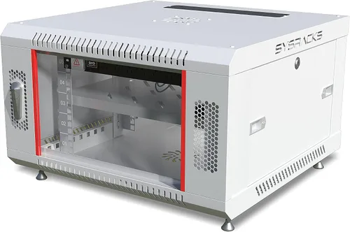 Vista 12 de Sysracks Gabinete para rack de servidor de montaje en pared 6U, rack de red de bloqueo de 19 pulgadas, 24 pulgadas de profundidad, puerta de vidrio