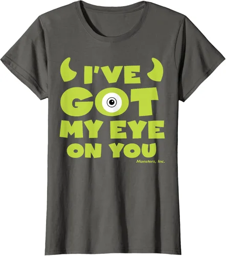 Vista 6 de Disney Pixar Monsters Inc Mike Wazowski Eye On You - Camiseta, Negro, S