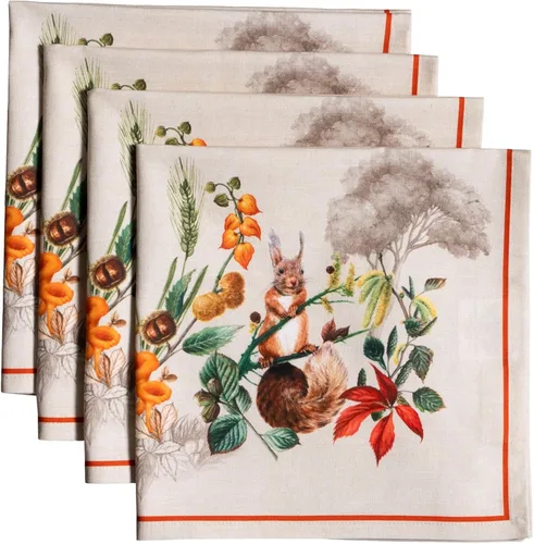 Vista 114 de Maison d' Hermine Juego de 4 servilletas de tela 100% algodón, suaves y duraderas, servilletas cuadradas reutilizables para uso diario, lavables