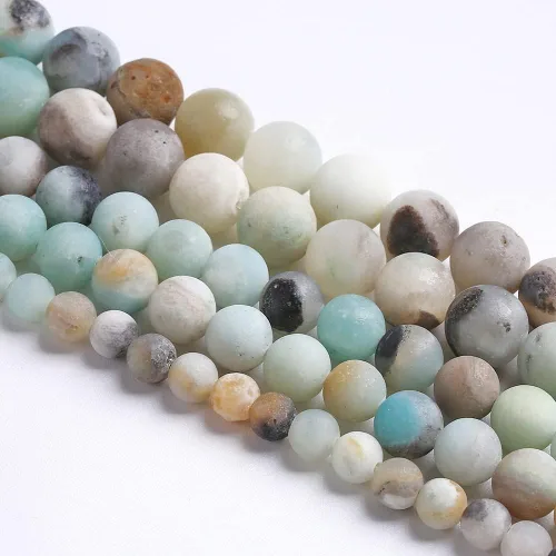 Vista 20 de Cuentas sueltas de jade de angelita verde de 4 mm, 86 piezas, piedra natural de aguacate para hacer joyas, pulsera DIY Jade Aguacate