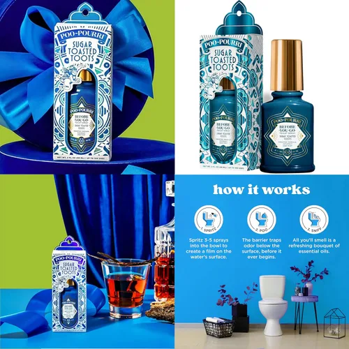 Vista 6 de Poo-Pourri Before-You-Go Spray para Inodoro, Paquete Variado de Primavera de 2 Oz – Maple Pumpkin Sugar Toasted Toots y Balsam Bum