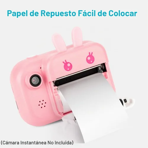 Vista 5 de Rollo de papel de impresión de 10 rollos de repuesto funciona con cámara instantánea MINIBEAR Instantánea, apto para la mayoría de los niños, rollo