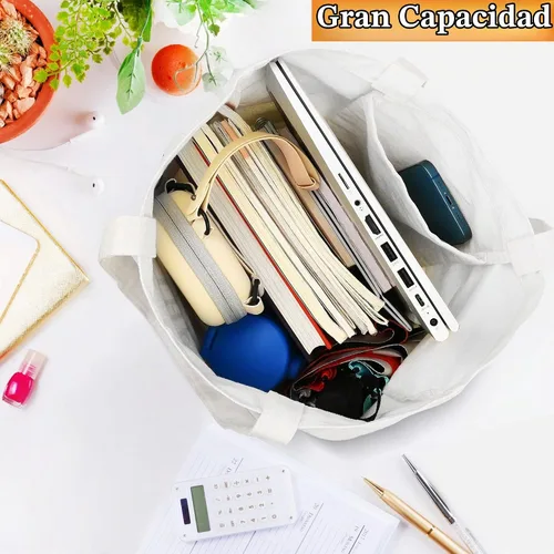 Vista 3 de Bolsa de lona con asas con cremallera para mujer, dama de honor, cumpleaños, boda, madre, señoras, bolsas de regalo para compras Flower-10