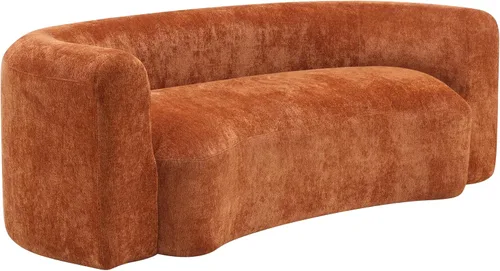 Vista 5 de Christopher Knight Home Sofá cama curvado de 87.8 pulgadas, sofá modular de 3 plazas con asiento profundo, tela de felpilla tapizada, cómodo sofá