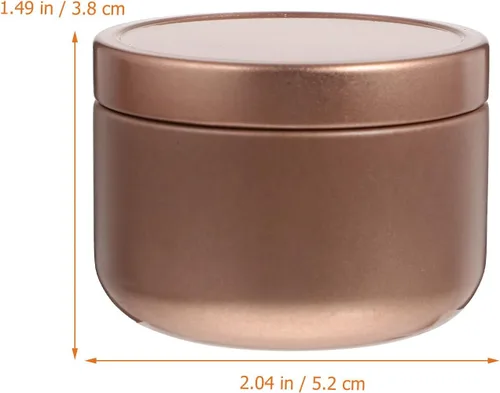 Vista 2 de 12pcs Oz Tinplate Balm Jars with Lids for Candles, Blush and Jewelry Golden