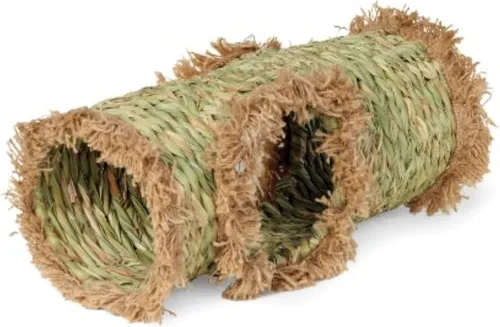 Vista 3 de Prevue Pet Products Nature's Hideaway Grass Hut - Juguete para animales pequeños, para ratones, jerbos, hámsteres u otras mascotas pequeñas, heno