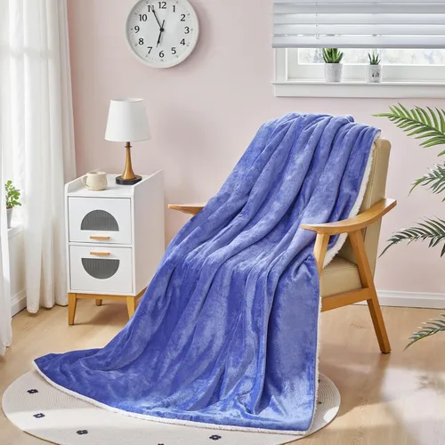 Vista 20 de Manta Térmica de 50"x60", Franela Ultra Suave y Sherpa Manta Eléctrica, Calentamiento Rápido y Protección contra Sobrecalentamiento, 9 Temperaturas