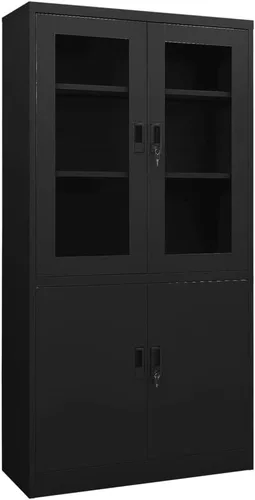 Vista 28 de Archivador de metal de 2 cajones, archivador de acero para oficina con cerradura para el hogar y la oficina, 35.4 x 18.1 x 28.5 pulgadas (blanco)