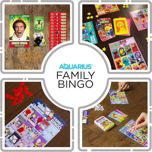 Vista 4 de AQUARIUS Juego de bingo familiar de elfos, divertido juego de fiesta familiar para niños, adolescentes y adultos, regalo entretenido de noche