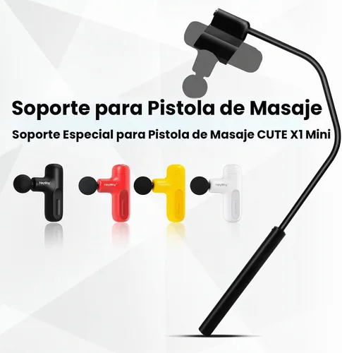Vista 2 de HEYCHY Soporte para pistola de masaje para la espalda, compatible con la mayoría de pistolas de masaje súper mini, para áreas de difícil acceso