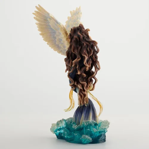Vista 4 de (color) - Ángel de amor imposible y estatua de amantes de la sirena por la artista Selina Fenech