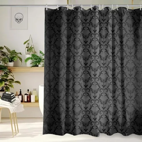 Vista 12 de Cortina de Ducha Feliz Navidad 72x72 Pulgadas Cortinas de Ducha de Reno Navideño para Baño con Ganchos Decoración Navideña de Baño Hogar Vacaciones