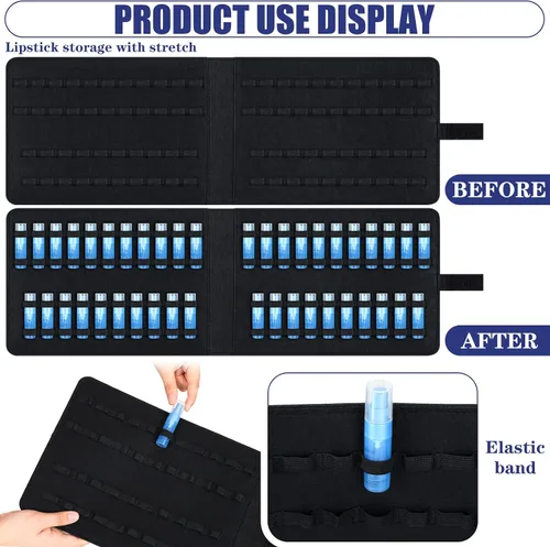 Vista 2 de Eaasty Paquete de 2 cajas organizadoras de homeopatía, estuche plegable, kit de homeopatía, bolsa de almacenamiento, kit de caja organizadora