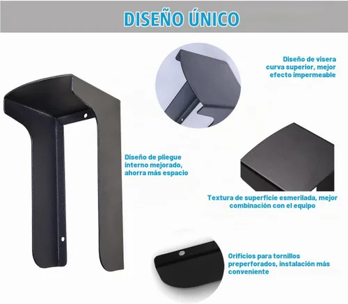 Vista 5 de Funda para timbre de puerta, cubierta de acero resistente a la intemperie, con protección solar antirreflejos, compatible con parpadeo/Ring