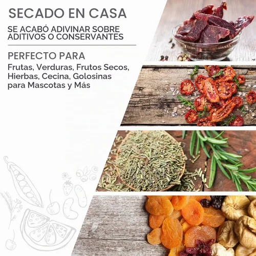 Vista 2 de Deshidratador eléctrico de alimentos de mesada, cecina de vaca, Negro
