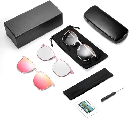 Vista 5 de Gafas de sol polarizadas magnéticas con marco de plástico para conducción nocturna compatibles con lentes de miopía lentes de sol 2
