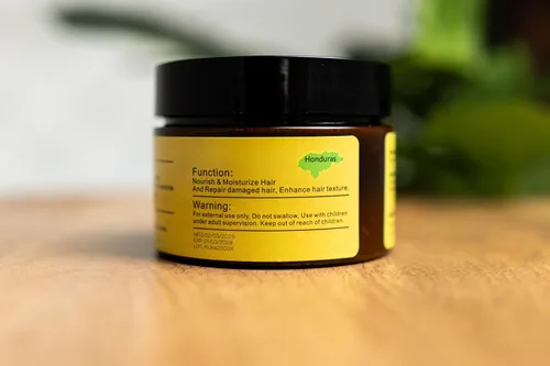 Vista 3 de Exione Aceite de Batana para el crecimiento del cabello de Honduras, 100% puro y natural orgánico crudo aceite de Batana, hidrata, repara, reduce