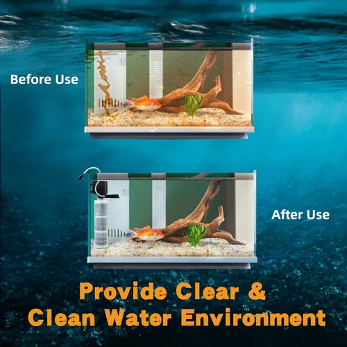 Vista 4 de Filtro de acuario para pecera, filtro sumergible para acuario – Filtro de acuario para tanque de peces de 55 galones y 75 galones, 40 a 150 galones