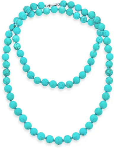 Vista 2 de Collar de hilo largo de estilo occidental con capas de doble envoltura sin fin de 0.315in, multicolor, rojo, azul, negro, blanco, gris, rosa, beige