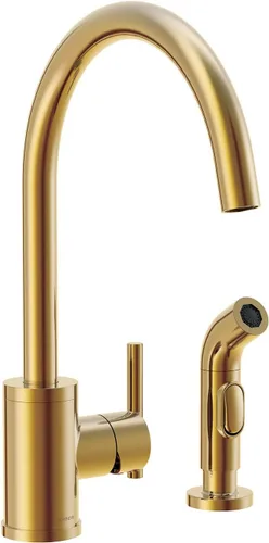 Vista 3 de Gerber D401058BB Grifo de cocina Parma de fontanería con aerosol, bronce cepillado