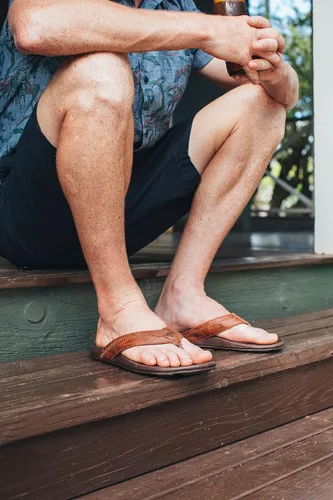 Vista 6 de Nuevo Olukai para hombre hiapo sandalia piel suave