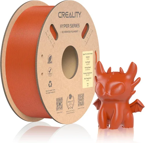 Vista 24 de Filamento PLA oficial de Creality Hyper de 1.75 mm, filamento PLA de alta velocidad de 30-600 mm/s para impresora 3D rápida, precisión dimensional